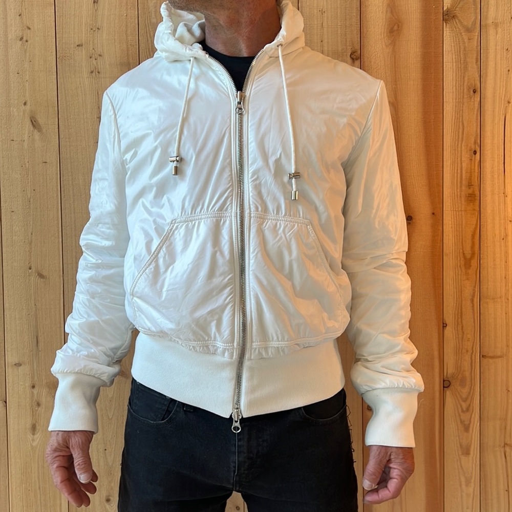MICHAEL BASTIAN Men’s White Hoodie Jacket Size M